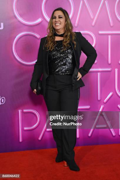 Gabriela Tagliavini is seen attending at red carpet of 'Como Cortar a tu Patan' film premiere on October 10, 2017 in Mexico City, Mexico