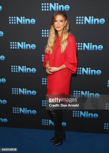 Delta Goodrem poses during the Channel Nine Upfronts 2018 event on October 11, 2017 in Sydney, Australia.