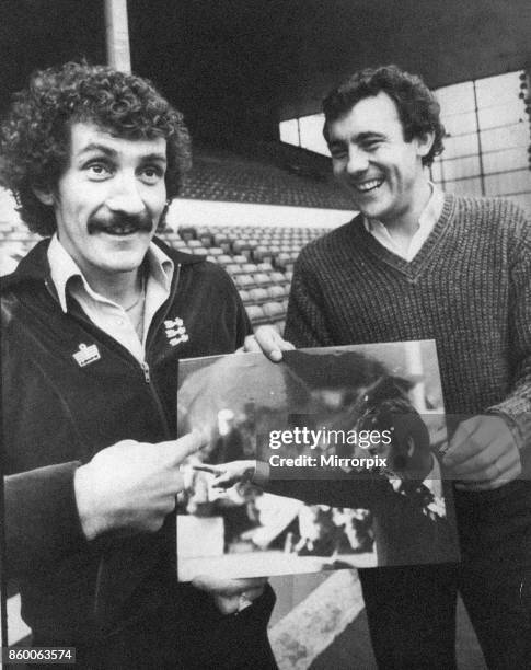 Terry McDermott and Ray Kennedy Liverpool midfielders, will be facing Brian Clough's Nottingham Forest in the FA Cup this Saturday , pictured at...