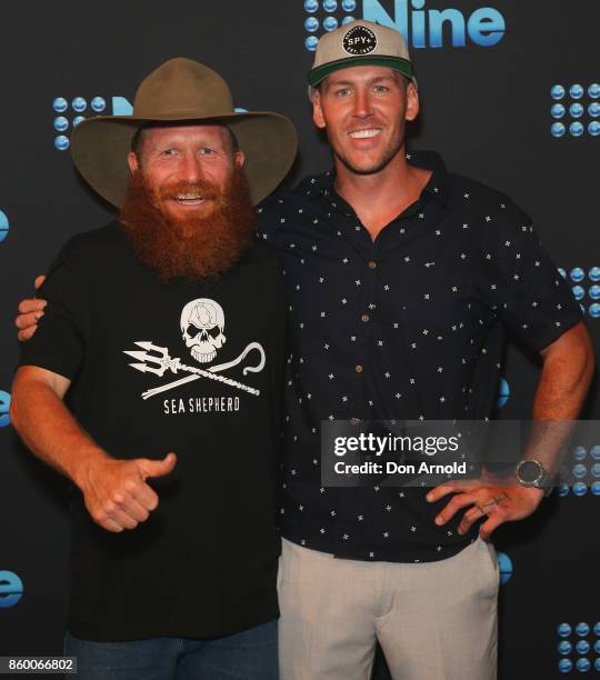 Wombat and Sticks pose during the Channel Nine Upfronts 2018 event on October 11, 2017 in Sydney, Australia.