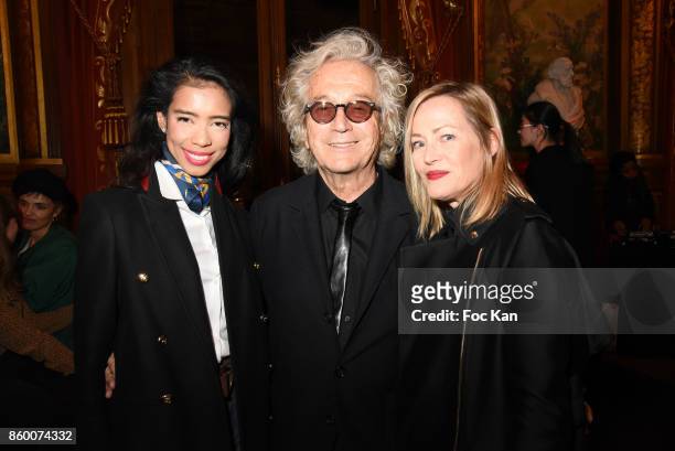 Rani Vanouska T. Modely aka Vanessa Modely, Luc Plamondo and Gabrielle Lazure attend the Best of Paris Vol4 at Opera Comique Acacias on October 10,...