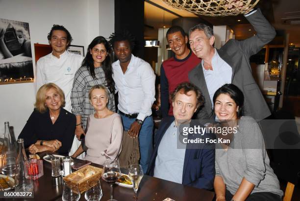 Chef Frederick Lyard, Lee Michel, Rost, a guest, Olivier Michel, Fabienne Amiach, painter Nathalie Serero, Jean Christophe Molinier and Sens Uniques...