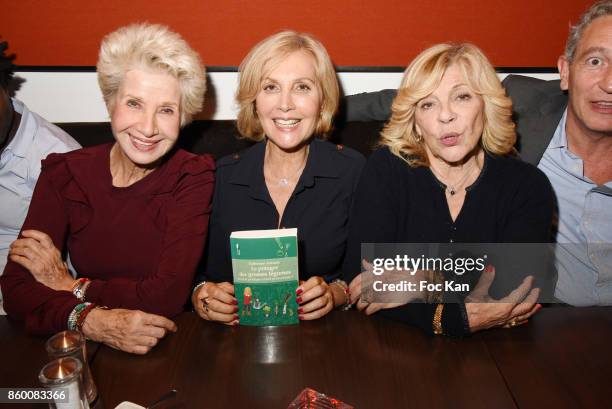 Daniele Gilbert, Fabienne Amiach, Nicoletta and Olivier Michel attend Olivier Michel Private Dinner Party at Sens Uniques Restaurant on October 10,...