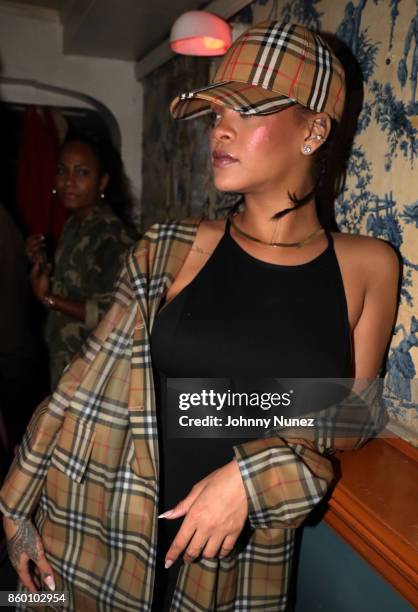 Rihanna attends SZA In Concert at The Box on October 10, 2017 in New York City.