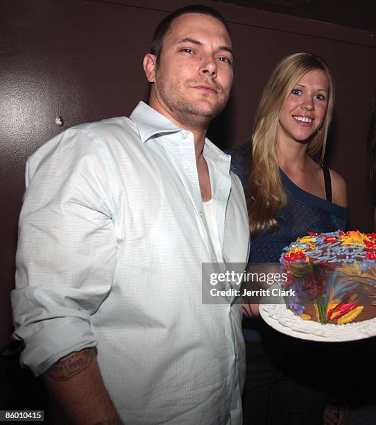 Kevin Federline and Victoria Prince attend Kevin Federline's 31st birthday celebration at M2 on March 19, 2009 in New York City.