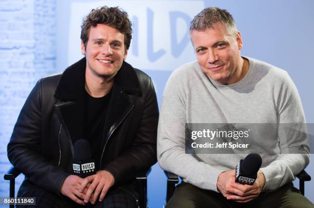 Jonathan Groff and Holt McCallany during a discussion at BUILD London on October 11, 2017 in London, England.