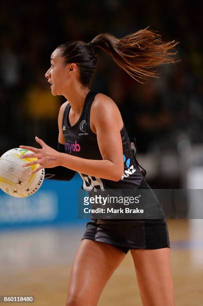 Silver Fern Maria Tutaia during the 2017 Constellation Cup match between the Australia Diamonds and New Zealand Silver Ferns at Titanium Security...