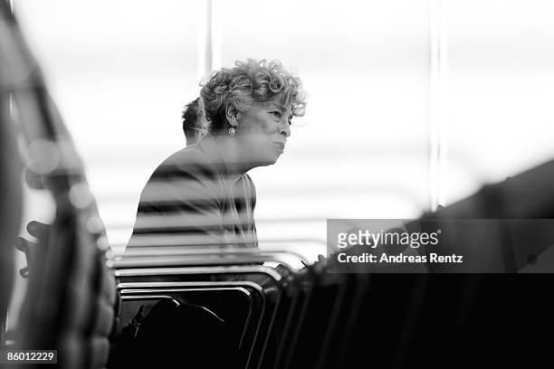 Gesine Schwan, German presidential candidate of the German Social Democrats speaks during a press conference on financial crisis on April 17, 2009 in...