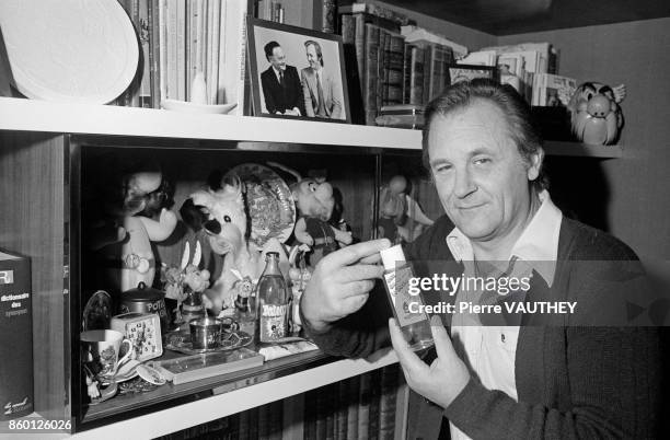 French Cartoonist Albert Uderzo at home, 18th August 1979