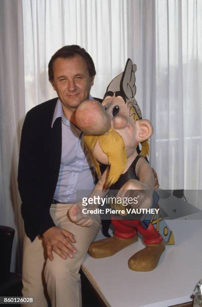 French Cartoonist Albert Uderzo at home, 18th August 1979