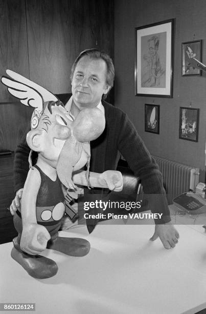 French Cartoonist Albert Uderzo at home, 18th August 1979