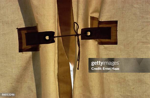 Two sheets of cloth held together with cord, Venice, circa 1970.
