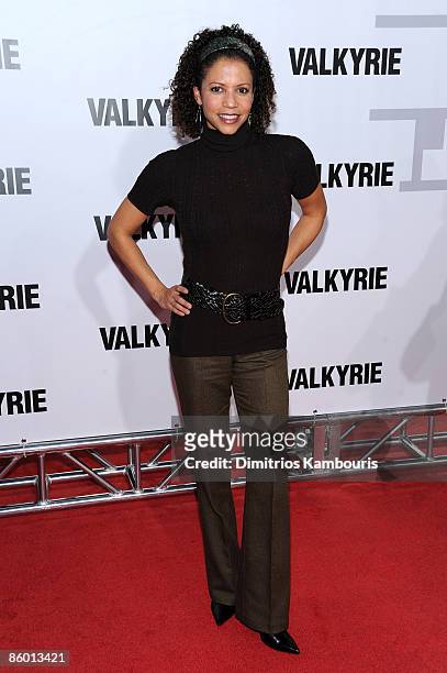 Actress Gloria Reuben attends the premiere of "Valkyrie" at Rose Hall on December 15, 2008 in New York City.
