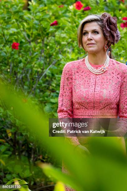 King Willem-Alexander of The Netherlands and Queen Maxima of The Netherlands visit Champalimaud Centre on October 11, 2017 in Lisboa CDP, Portugal....