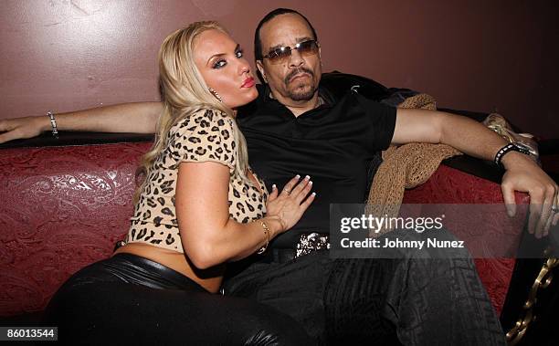 Coco and Ice-T visit M2 Ultra Lounge on April 16, 2009 in New York City.