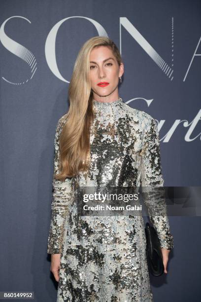 Joanna Hillman attends Cartier's celebration of Resonances de Cartier on October 10, 2017 in New York City.