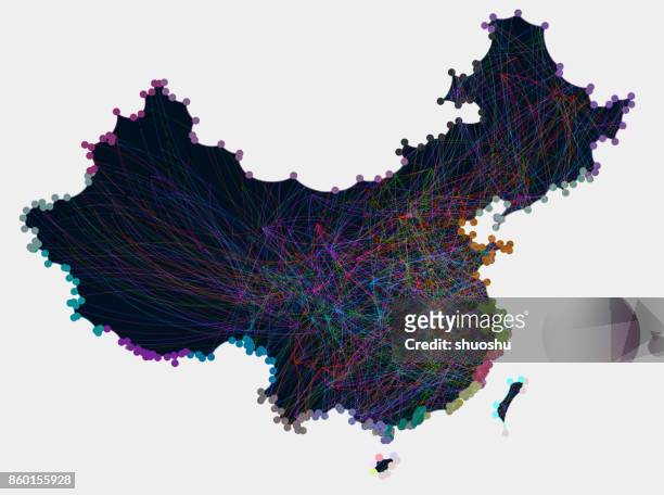 data china - position basse stock illustrations