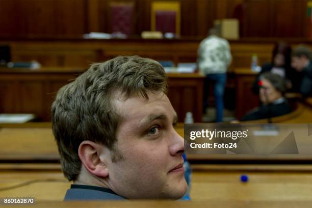 Murder accused Henri van Breda during his trial at the Western Cape High Court on October 10, 2017 in Cape Town, South Africa. Van Bredas defence...