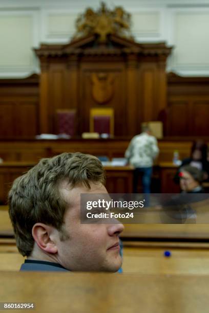 Murder accused Henri van Breda during his trial at the Western Cape High Court on October 10, 2017 in Cape Town, South Africa. Van Bredas defence...