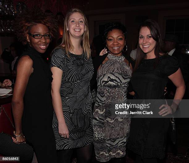 Ashley Sumter, Brianna Birtles, Robin Kearse and Tina Pozzi attend Sylvia Rhone's surprise birthday party at Norwood on March 10, 2009 in New York...