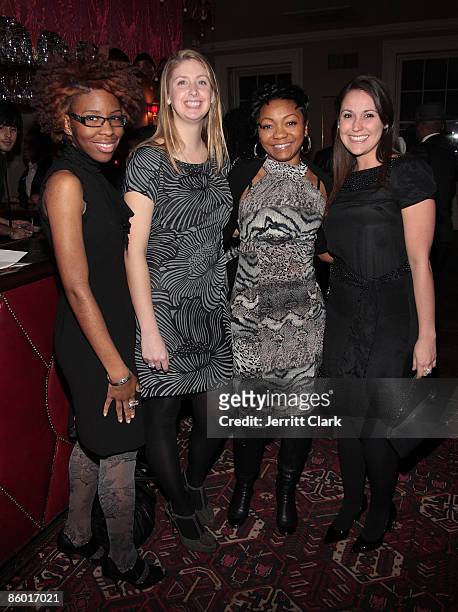 Ashley Sumter, Brianna Birtles, Robin Kearse and Tina Pozzi attend Sylvia Rhone's surprise birthday party at Norwood on March 10, 2009 in New York...