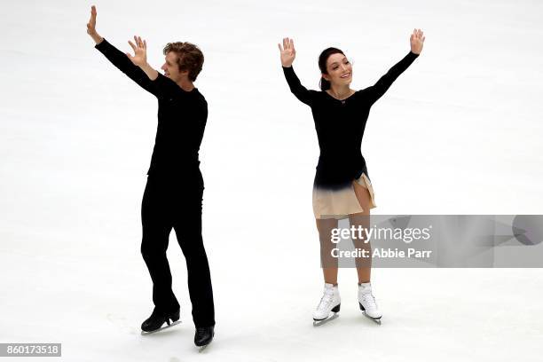 Olympic Gold Medalists Meryl Davis and Charlie perform the season's first skate at The Rink at Rockefeller Center on October 11, 2017 in New York...