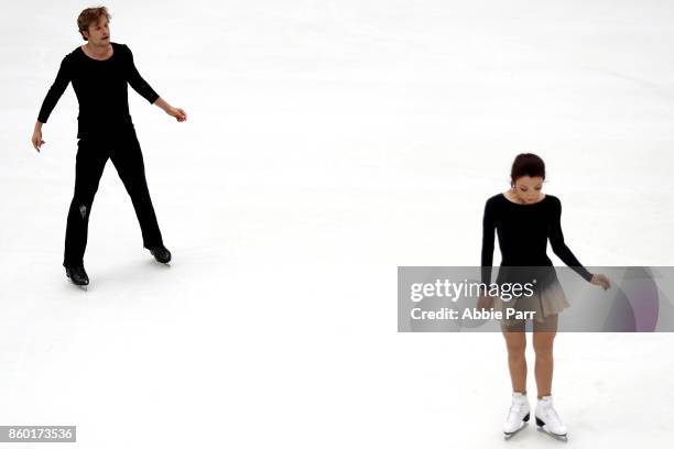 Olympic Gold Medalists Meryl Davis and Charlie perform the season's first skate at The Rink at Rockefeller Center on October 11, 2017 in New York...