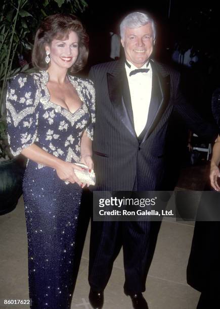 Personality Phyllis George and politician John Y. Brown, Jr. Attend the 1992 Carousel of Hope Ball to Benefit The Barbara Davis Center for Childhood...