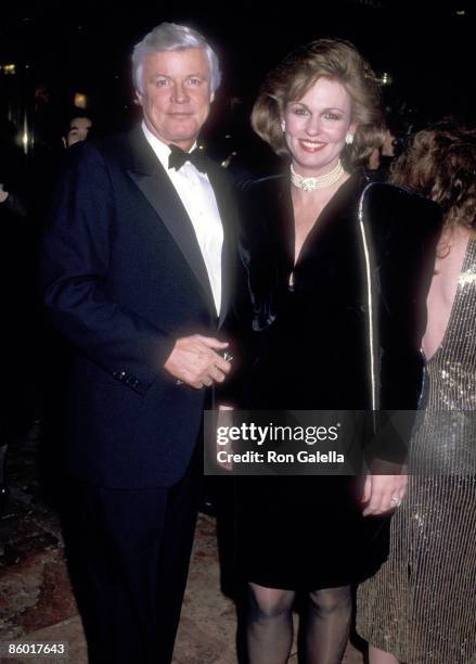 Politician John Y. Brown, Jr. And TV personality Phyllis George attend the Party to Celebrate Donald Trump's Book "Trump: The Art of the Deal" on...