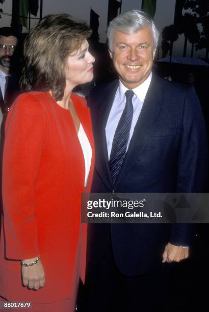 Personality Phyllis George and politician John Y. Brown, Jr. Attend the USA Today's Fifth Anniversary Celebration on September 10, 1987 at The Culver...