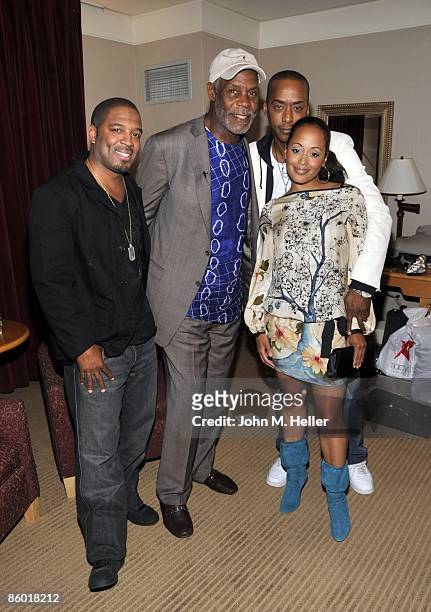 Craig J. Jackson and actors Danny Glover Miguel A. Nunez Jr. And Essence Atkins attend the Deon Taylor Enterprises' invitation only "Up All Nite"...