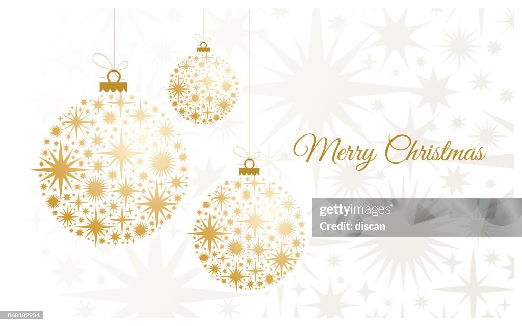 Christmas Background with gold balls.