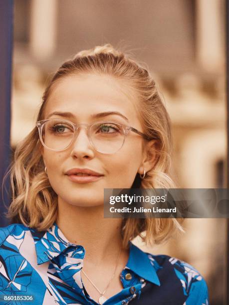 Actress Sophie Simnett is photographed for Self Assignment on September 30, 2017 in Dinard, France.