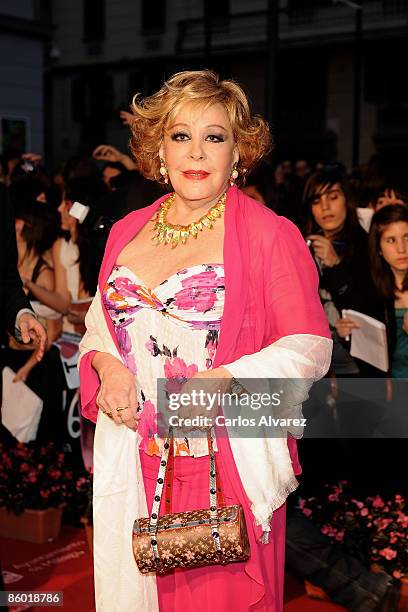 Mexican actress Silvia Pinal attends the 12th Malaga Film Festival opening ceremony at the Cervantes Theater on April 17, 2009 in Malaga, Spain.