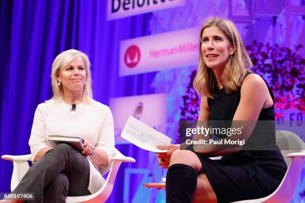 Journalist and Women's Empowerment Advocate Gretchen Carlson and Vanity Fair Contributing Editor Sarah Ellison speak onstage at the Fortune Most...