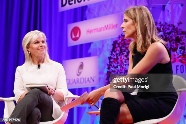 Journalist and Women's Empowerment Advocate Gretchen Carlson and Vanity Fair Contributing Editor Sarah Ellison speak onstage at the Fortune Most...