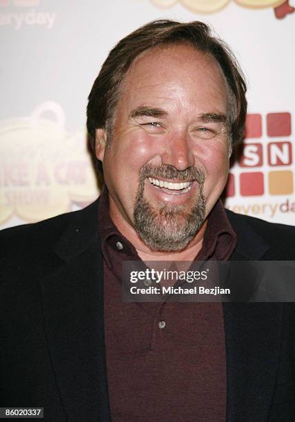 Personality Richard Karn arrives at the Meow Mix Think Like a Cat Game Show Premiere on November 12, 2008 in Los Angeles, California.