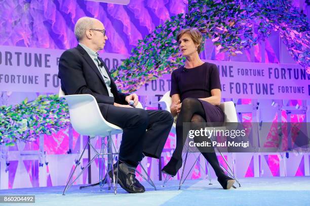 Time Inc. Chief Content Officer Alan Murray and Former Deputy Attorney General, U.S. Department of Justice Sally Yates speak onstage at the Fortune...