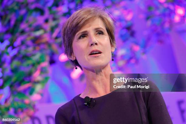 Former Deputy Attorney General, U.S. Department of Justice Sally Yates speaks onstage at the Fortune Most Powerful Women Summit - Day 3 on October...