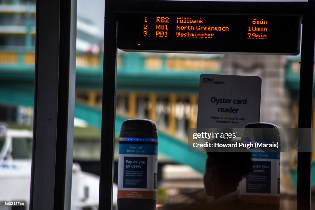 Oyster Travel Card Reader: River Bus Routes