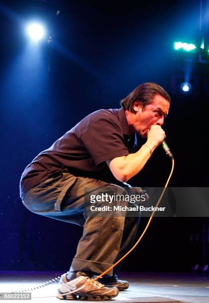 Singer Mike Patton of Patton and Rahzel performs during day 1 of the Coachella Valley Music & Arts Festival held at the Empire Polo Club on April 17,...