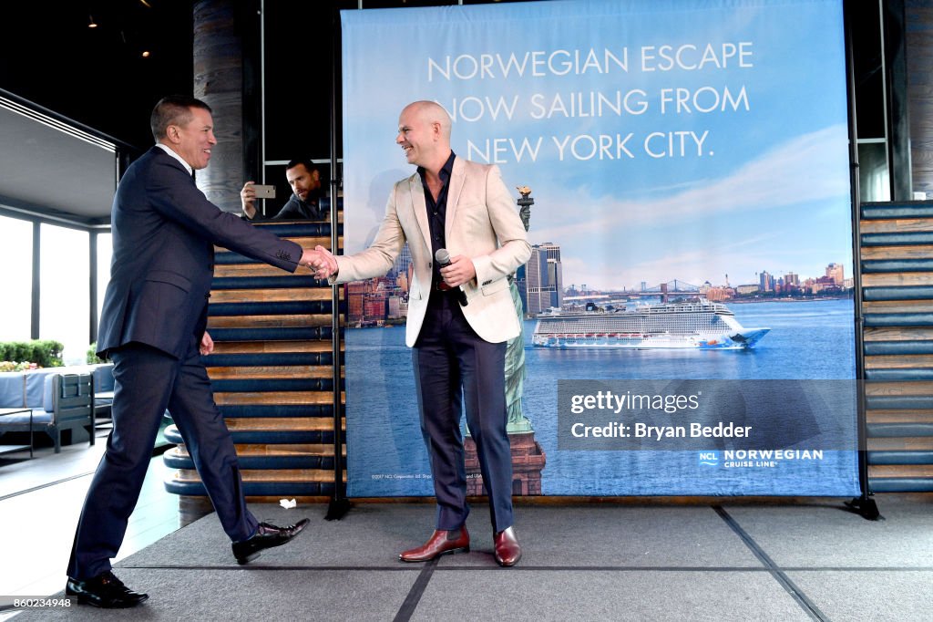 Norwegian Escape Heads To NYC With Godfather Pitbull