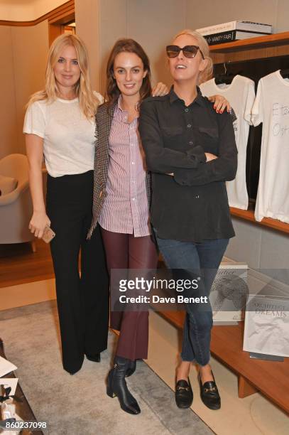 Marissa Montgomery, Lady Violet Manners and Sophia Hesketh attend the launch of the Rotten Roach x The Berkeley T-shirt range hosted by Marissa...
