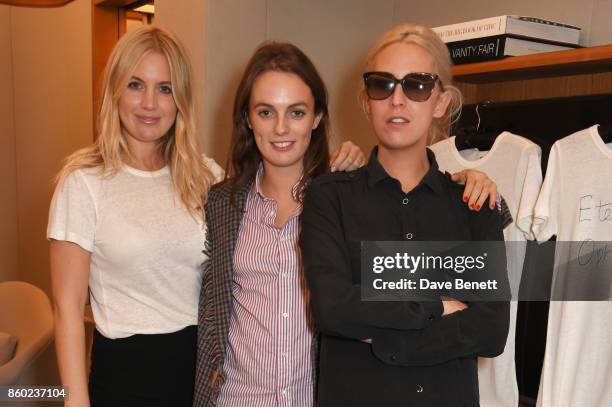 Marissa Montgomery, Lady Violet Manners and Sophia Hesketh attend the launch of the Rotten Roach x The Berkeley T-shirt range hosted by Marissa...