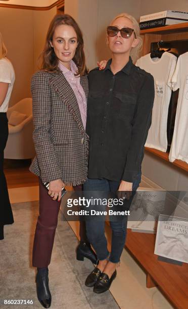 Lady Violet Manners and Sophia Hesketh attend the launch of the Rotten Roach x The Berkeley T-shirt range hosted by Marissa Montgomery at The...