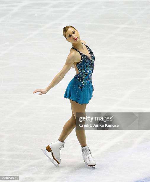 Joannie Rochette of Canada competes in the Ladies Free Skating during the ISU World Team Trophy 2009 Day 3 at Yoyogi National Gymnasium on April 18,...