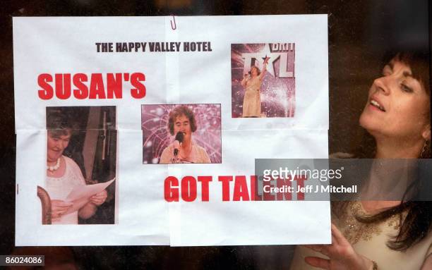 Locals in the town of Blackburn West Lothian show there support for Britain�s Got Talent contestant Susan Boyle on April 18, 2009 in Blackburn,...