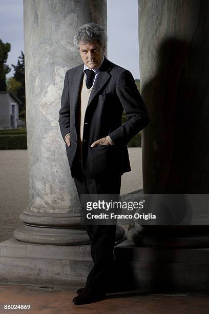 Writer and jounalist Alain Elkann poses at the end of 'Reflections On The Economic Crisis' Conference at the French Accademy of Villa Medici on April...