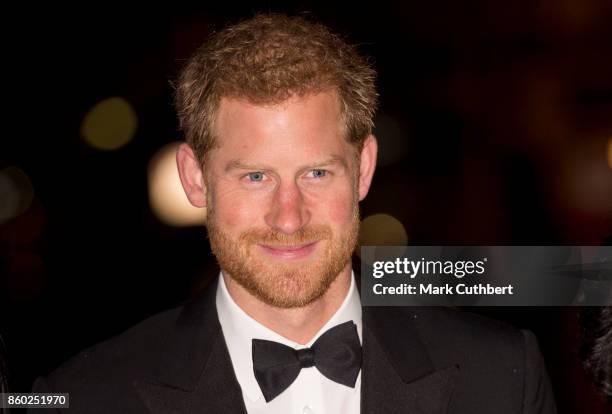 Prince Harry attends 100 Women in finance Gala dinner in aid of wellchild at Victoria and Albert Museum on October 11, 2017 in London, England.