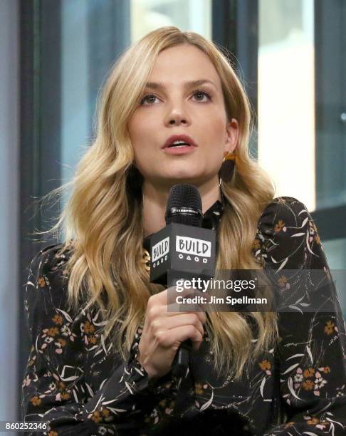 Actress Sylvia Hoeks attends Build to discuss "Blader Runner 2049" at Build Studio on October 11, 2017 in New York City.